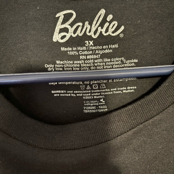 Barbie short sleeve top - Black 3X - Picture 2 of 2